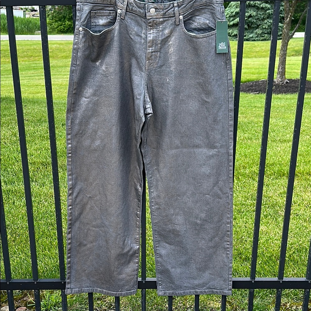 Wild Fable High Rise Metallic Jeans - Silver 16